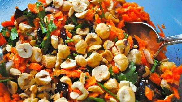 Рецепт салата с фундуком и морковью Салат с фундуком и морковью Рэйчел